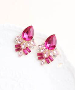 Sparkling Pink Gemstone Stud