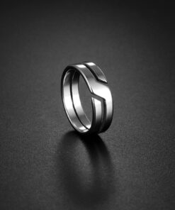 Men's Stainless Steel Shaped Ring