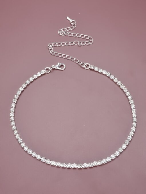 Sparkling Silver Dainty Necklace
