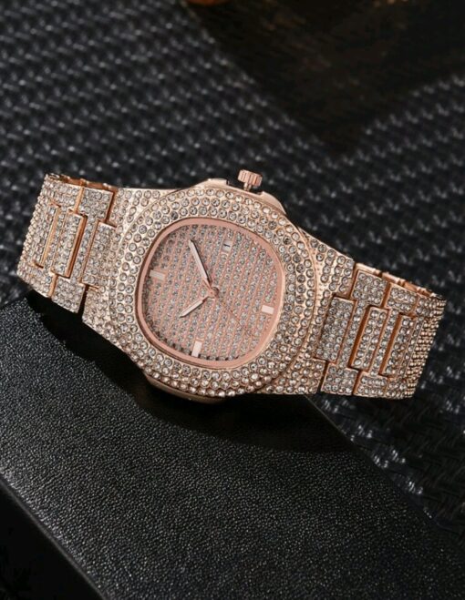 Sparkling Rose Gold Square Face Watch