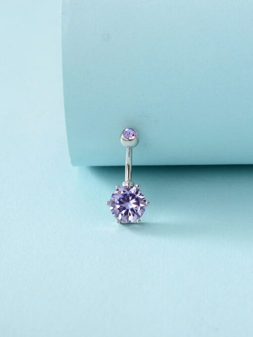 Sparkling Lilac Stud Belly Ring