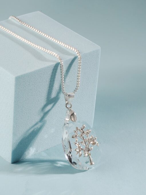 Sparkling Tree Of Life Charm Necklace