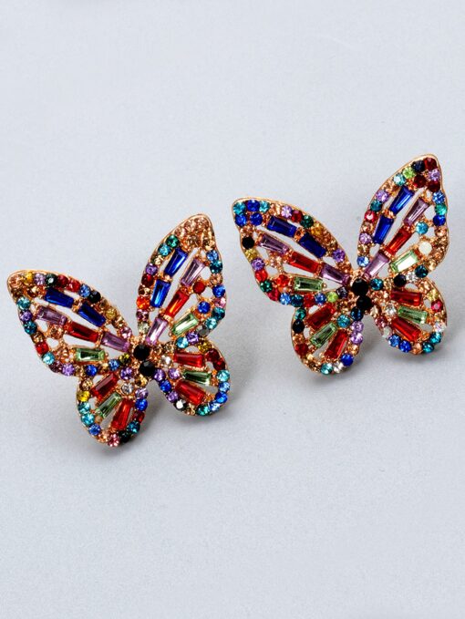 Sparkling Rainbow Butterfly Earrings