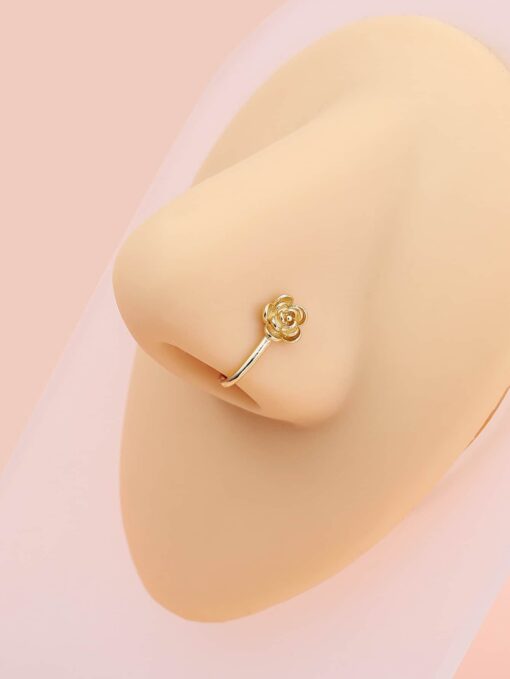 Gold Rose Nose Ring