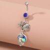 Sparkling Blue Sea Belly Ring