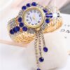 Royal Blue Sparkling Tassel Chain Watch
