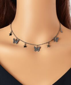 Black Necklace Butterfly