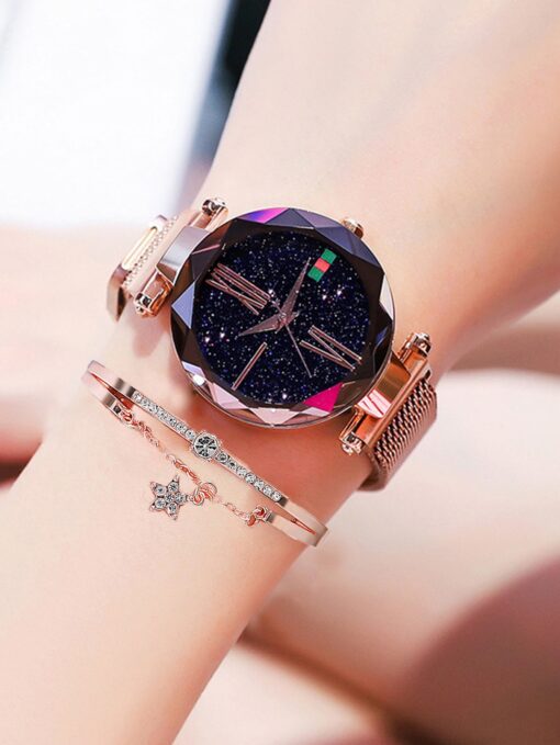 Wrist Watch Sparkling Star Bracelet Set