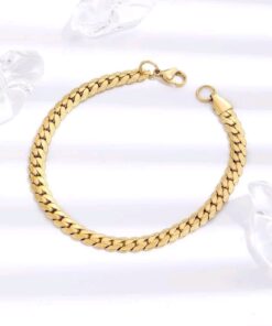 Men's Stainless Steel Gold Twined Bracelet
