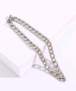 Men's Stainless Steel Silver Link Bracelet
