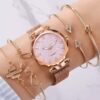 Wrist Watch Sparkling Rose Gold & Pink Set