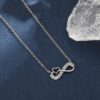 Silver Necklace Infinity Pendant Necklace