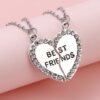 Best Friend Necklace Silver Set