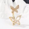Gold & Silver Sparkling Butterflies Belly Ring