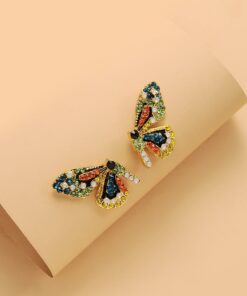 Sparkling Butterfly Stud Earrings