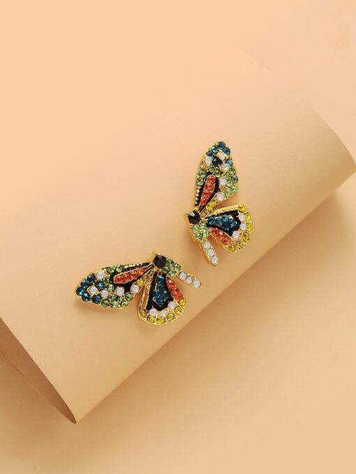 Sparkling Butterfly Stud Earrings