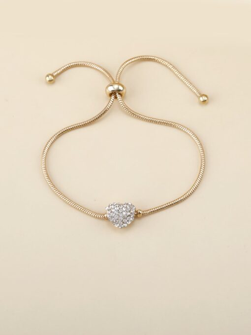 Gold Bangle Heart Bracelet