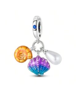 colourful seashell charms s925