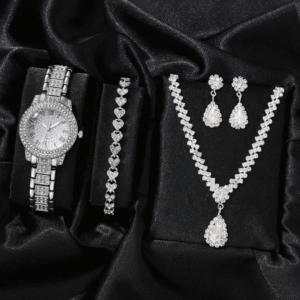 Silver Sparkling Watch Set