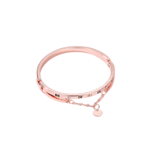 Rose Gold Heart Bangle Bracelet