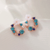 Floral Blue Earrings