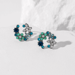 Blue Floral Earrings