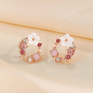 Floral Pink Earrings
