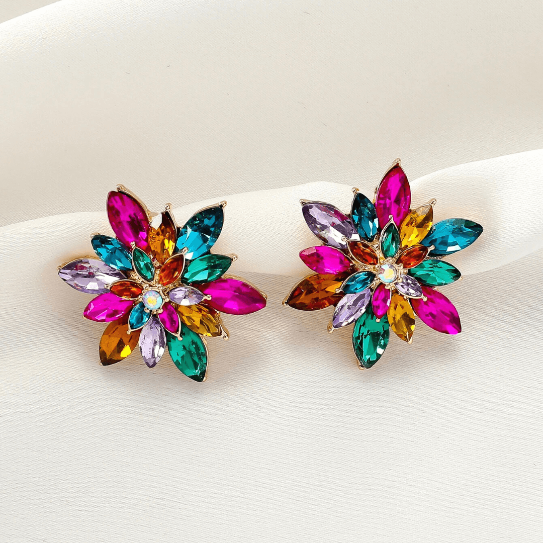 Gem Flower Earrings