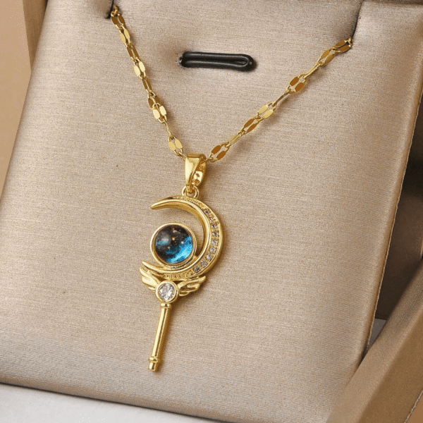Golden Crescent Necklace