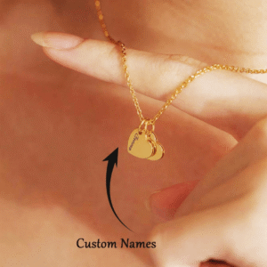 Gold Double Heart Necklace