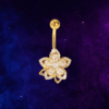 Sparkling Flower Belly Ring