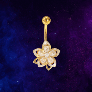 Sparkling Flower Belly Ring
