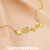 Custom Butterfly Gold Necklace