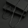 Men's Black Chain & Bracelet Set
