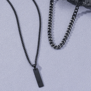 Men's Black Chain Set